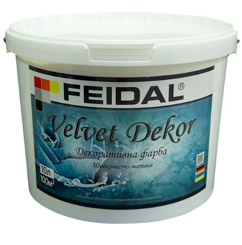 Декоративна фарба Feidal Velvet Dekor матовий перламутровий 11,5 кг